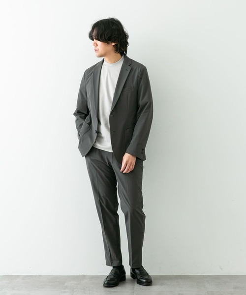 URBAN RESEARCH DOORS（アーバンリサーチドアーズ）の「『イージーケア』LIFE STYLE TAILOR　リップストップナイロンストレッチジャケット（スーツジャケット・メンズ・カーキ/ブラック/グレー・LARGE/X-LARGE/SMALL/MEDIUM）」の18枚目の写真