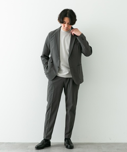 URBAN RESEARCH DOORS（アーバンリサーチドアーズ）の「『イージーケア』LIFE STYLE TAILOR　リップストップナイロンストレッチジャケット（スーツジャケット・メンズ・カーキ/ブラック/グレー・LARGE/X-LARGE/SMALL/MEDIUM）」の19枚目の写真