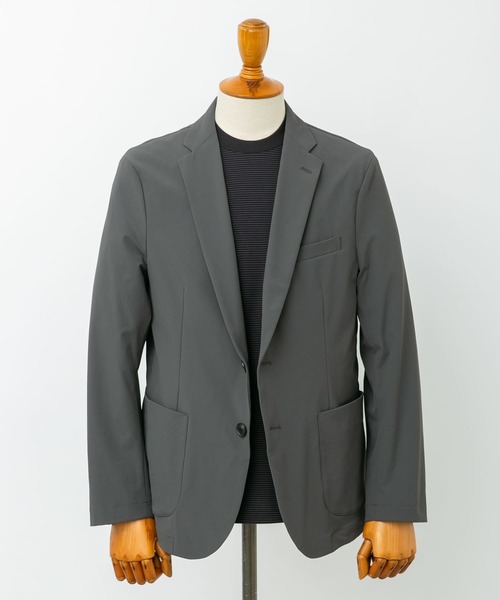 URBAN RESEARCH DOORS（アーバンリサーチドアーズ）の「『イージーケア』LIFE STYLE TAILOR　リップストップナイロンストレッチジャケット（スーツジャケット・メンズ・カーキ/ブラック/グレー・LARGE/X-LARGE/SMALL/MEDIUM）」の20枚目の写真