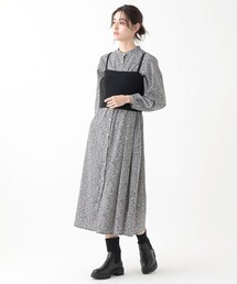 Afternoon Tea（アフタヌーンティー）の「ミニフラワープリントニットビスチェ&ワンピースセット（ワンピース）」