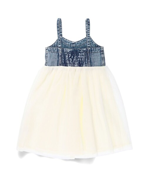 BRANSHES（ブランシェス）の「【プチレディ】チュール切替ジャンパースカート（ジャンパースカート・キッズ・チャコールグレー/ブルー・100/110/120/130/140/150）」の4枚目の写真