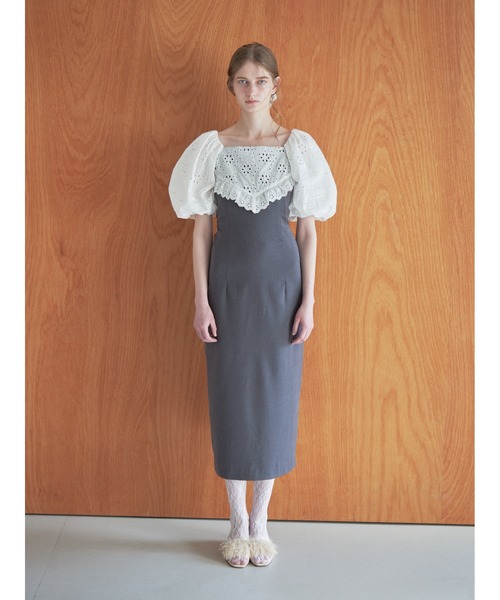 etre loin（エトルワン）の「embroidered scarf dress（ワンピース・レディース・グレー/ブルー/ブラック・M）」の8枚目の写真