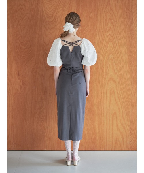 etre loin（エトルワン）の「embroidered scarf dress（ワンピース・レディース・グレー/ブルー/ブラック・M）」の10枚目の写真