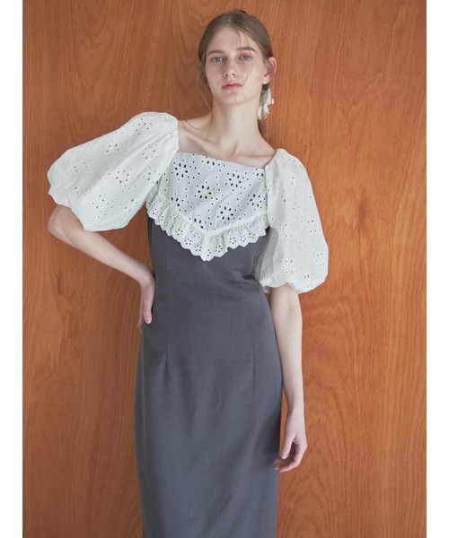 etre loin（エトルワン）の「embroidered scarf dress（ワンピース・レディース・グレー/ブルー/ブラック・M）」の21枚目の写真