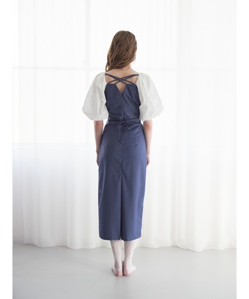 etre loin（エトルワン）の「embroidered scarf dress（ワンピース・レディース・グレー/ブルー/ブラック・M）」の15枚目の写真