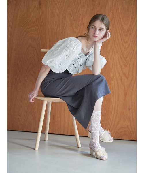 etre loin(エトルワン)の「embroidered scarf dress(ワンピース・レディース・グレー/ブルー/ブラック・M)」の8枚目の写真