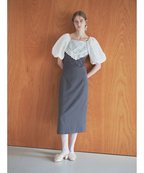 etre loin(エトルワン)の「embroidered scarf dress(ワンピース・レディース・グレー/ブルー/ブラック・M)」の9枚目の写真