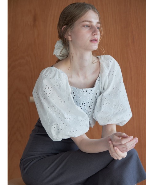 etre loin(エトルワン)の「embroidered scarf dress(ワンピース・レディース・グレー/ブルー/ブラック・M)」の10枚目の写真