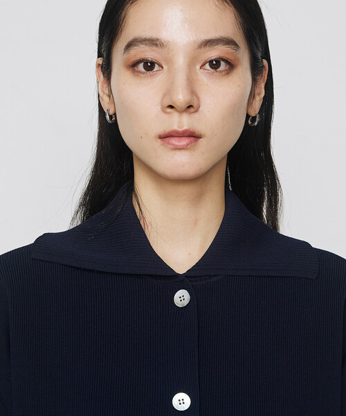 COMME CA（コムサ）の「片畦編 ニットカーディガン（カーディガン/ボレロ・レディース・ライトカーキ/ネイビー・FREE）」の12枚目の写真