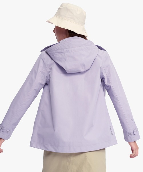 AIGLE(エーグル)の「GORE-TEX ゴアテックス 防風 撥水 透湿 フーデッドショートトレンチコート(トレンチコート・レディース・ライトグリーン/ライトパープル・34/38/36/40)」の11枚目の写真