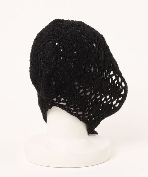 LOWRYS FARM（ローリーズファーム）の「クロシェボンネットビーニー 253116（ニットキャップ/ビーニー・レディース・ブラック/アイボリー・FREE）」の13枚目の写真