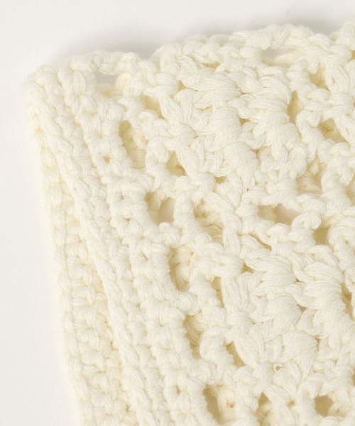 LOWRYS FARM（ローリーズファーム）の「クロシェボンネットビーニー 253116（ニットキャップ/ビーニー・レディース・ブラック/アイボリー・FREE）」の9枚目の写真