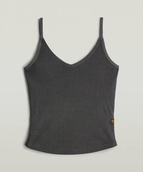 G-STAR(ジースター)の「SPAGHETTI STRAP RIB TOP/オーバーダイリブキャミソール/タンクトップ(キャミソール・レディース・ダークブラック/ブルー系その他・X-SMALL/SMALL/MEDIUM)」の3枚目の写真
