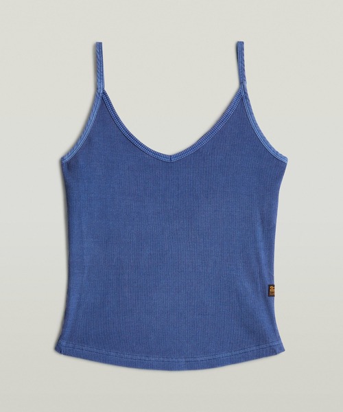 G-STAR(ジースター)の「SPAGHETTI STRAP RIB TOP/オーバーダイリブキャミソール/タンクトップ(キャミソール・レディース・ダークブラック/ブルー系その他・X-SMALL/SMALL/MEDIUM)」の9枚目の写真