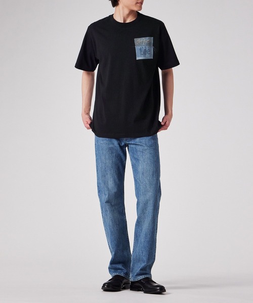 Paul Smith(ポールスミス)の「Paul Smith + Lee(R) ロゴ Tシャツ / 153705 LT4250(Tシャツ/カットソー・メンズ・ブラック/ホワイト・XX-LARGE/X-LARGE/LARGE/MEDIUM/SMALL)」の7枚目の写真
