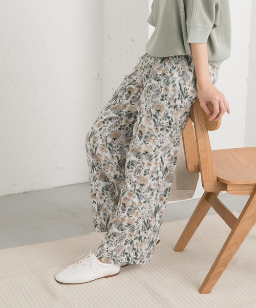 新品タグ付◉ M DOORS 『イージーケア』フラワープリントイージーパンツ Amazon | [アーバンリサーチ ドアーズ] パンツ 『接触冷感