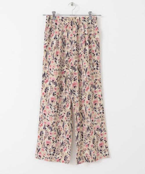 セール】『イージーケア/接触冷感』フラワープリントイージーパンツ