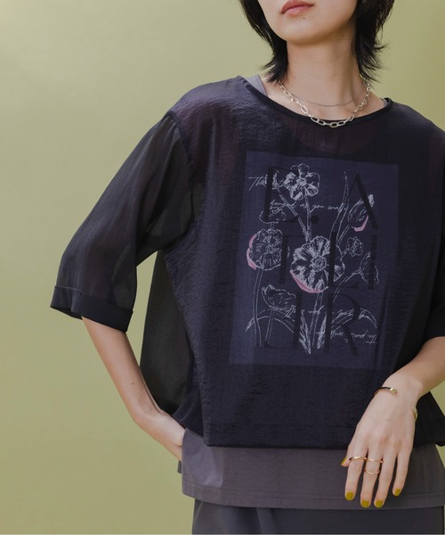 eimeelaw◼️カフススリーブ 2way ロゴ Tシャツ #黒 eimeelaw カフススリーブ 2way ロゴ Tシャツ 黒 ブラック M