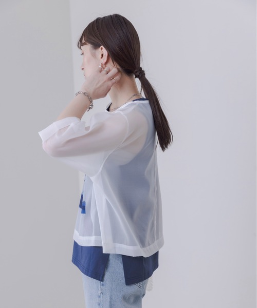 シアーレイヤード プリントトップス Eimee Law│Eimee Law