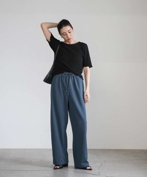 は自分にプチご褒美を セール】カットジョーゼットリラックスパンツ（その他パンツ パンツ