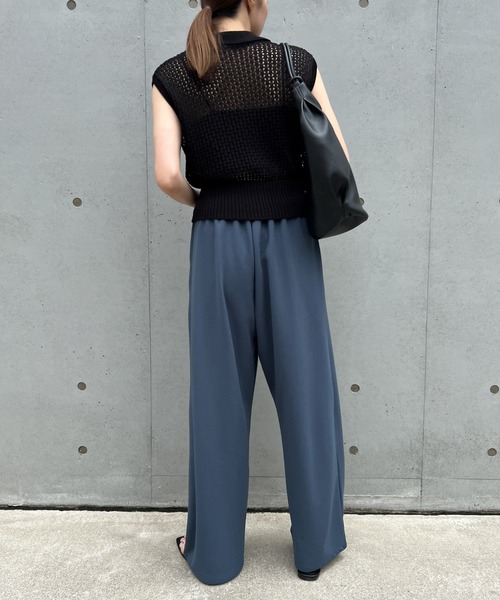 select MOCA(セレクトモカ)の「カットジョーゼットリラックスパンツ(その他パンツ・レディース・ブルー/ライトグレー/ブラック・FREE)」の7枚目の写真