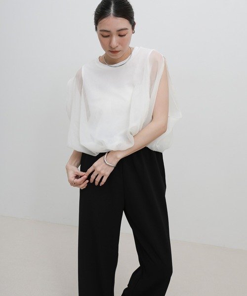 select MOCA(セレクトモカ)の「カットジョーゼットリラックスパンツ(その他パンツ・レディース・ブルー/ライトグレー/ブラック・FREE)」の17枚目の写真