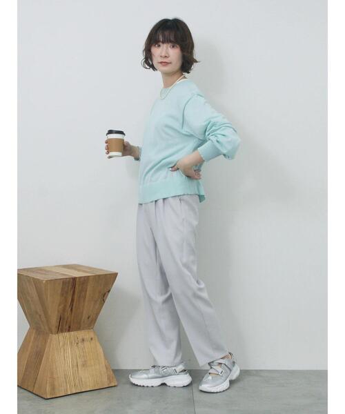 Samansa Mos2 blue（サマンサモスモスブルー）の「マルチスタイル前後2wayクルーカーディガン（カーディガン/ボレロ・レディース・シルバーグレー/ネイビー/ミント/キナリ・M/L）」の10枚目の写真