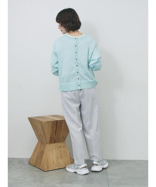 Samansa Mos2 blue（サマンサモスモスブルー）の「マルチスタイル前後2wayクルーカーディガン（カーディガン/ボレロ・レディース・シルバーグレー/ネイビー/ミント/キナリ・M/L）」の11枚目の写真