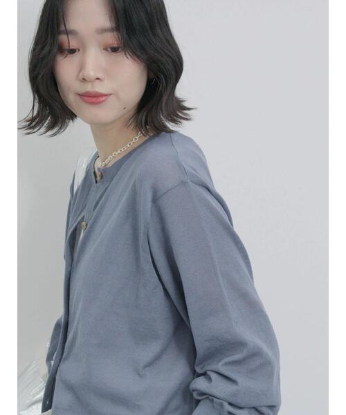 Samansa Mos2 blue（サマンサモスモスブルー）の「マルチスタイル前後2wayクルーカーディガン（カーディガン/ボレロ・レディース・シルバーグレー/ネイビー/ミント/キナリ・M/L）」の14枚目の写真