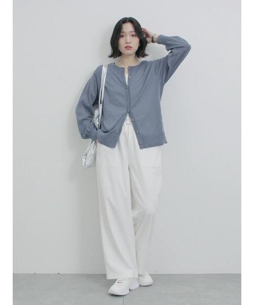 Samansa Mos2 blue（サマンサモスモスブルー）の「マルチスタイル前後2wayクルーカーディガン（カーディガン/ボレロ・レディース・シルバーグレー/ネイビー/ミント/キナリ・M/L）」の17枚目の写真