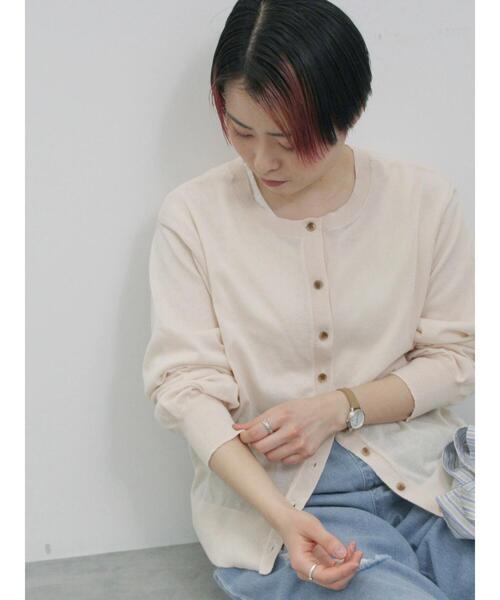 Samansa Mos2 blue（サマンサモスモスブルー）の「マルチスタイル前後2wayクルーカーディガン（カーディガン/ボレロ・レディース・シルバーグレー/ネイビー/ミント/キナリ・M/L）」の20枚目の写真