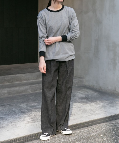 FORK&SPOON(フォークアンドスプーン)の「FORK&SPOON 綿麻デニムパンツ(デニムパンツ・レディース・ブラック/ワンウォッシュ/ブルー系その他・1/2)」の9枚目の写真