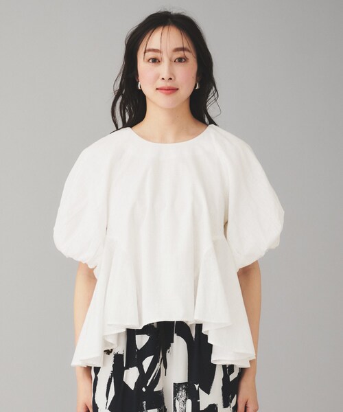 AAYUSHI スリーブフリルブラウス WEB限定・特急便】MEDE19F 〈SELECT〉AAYUSHI スリーブフリル