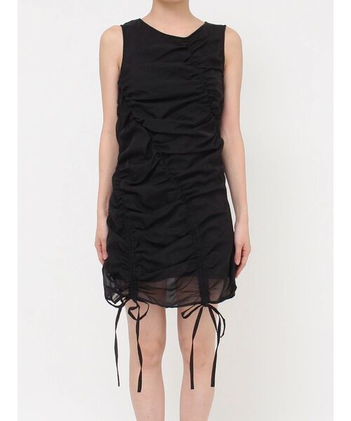 MURUA(ムルーア)の「シャーリングミニワンピース(ワンピース・レディース・ブラック/グレー・FREE)」の17枚目の写真