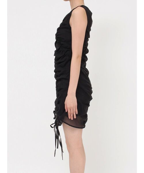 MURUA(ムルーア)の「シャーリングミニワンピース(ワンピース・レディース・ブラック/グレー・FREE)」の18枚目の写真