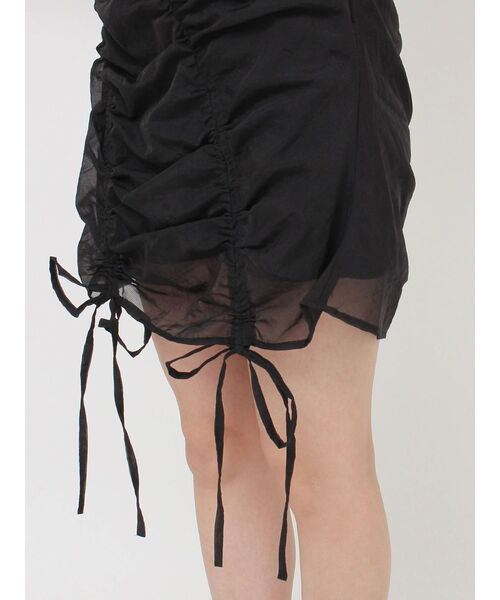 MURUA(ムルーア)の「シャーリングミニワンピース(ワンピース・レディース・ブラック/グレー・FREE)」の22枚目の写真