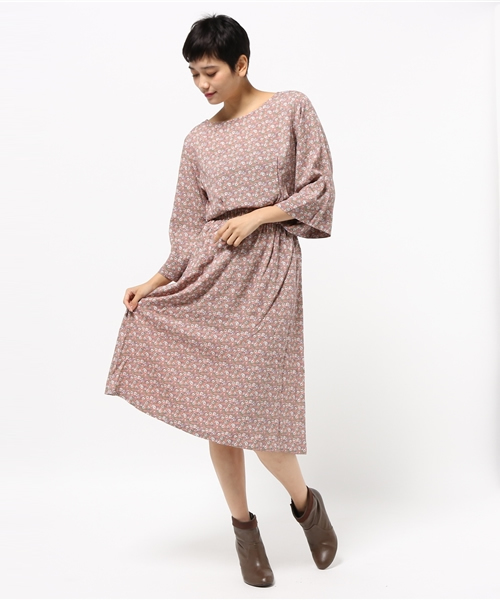 Kastane（カスタネ）の「小花柄OP（ワンピース・レディース・ピンク/ブラック/ネイビー/ブラック系その他・FREE）」の4枚目の写真