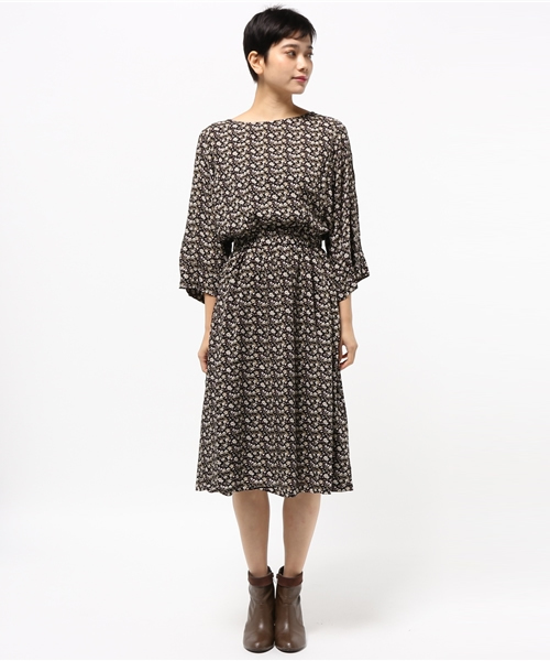 Kastane（カスタネ）の「小花柄OP（ワンピース・レディース・ピンク/ブラック/ネイビー/ブラック系その他・FREE）」の6枚目の写真