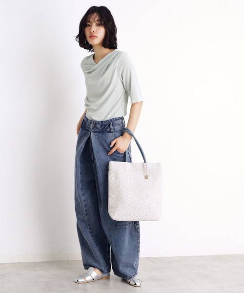 THE SHOP TK (ザ ショップ ティーケー )の「◆ラメ幾何柄トートバッグ(トートバッグ・レディース・ブラック系3/サックスブルー系3・00)」の3枚目の写真