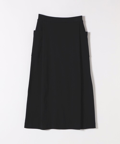 ほっちゃん❗️EFFICIENTSQUARE ラインが素敵スカート❣️ブラック SHIPS any:〈接触冷感/汗染み防止加工/洗濯機可能〉Iライン イージー