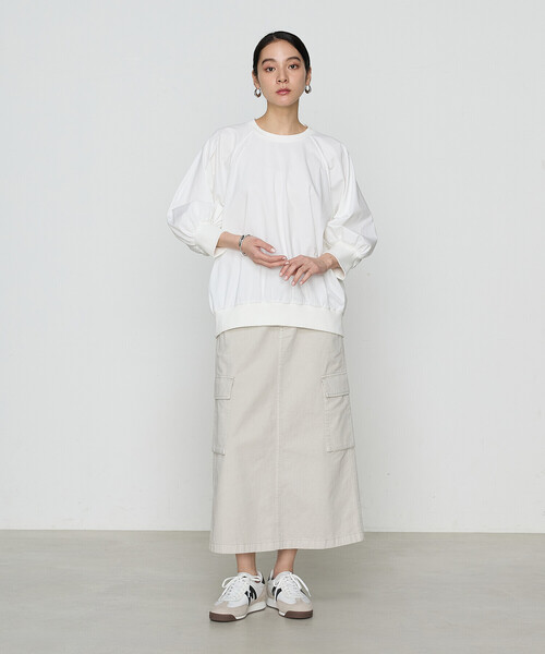 COMME CA（コムサ）の「トリコット プルオーバー（Tシャツ/カットソー・レディース・ホワイト/カーキ・FREE）」の3枚目の写真