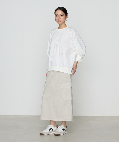 COMME CA（コムサ）の「トリコット プルオーバー（Tシャツ/カットソー・レディース・ホワイト/カーキ・FREE）」の4枚目の写真