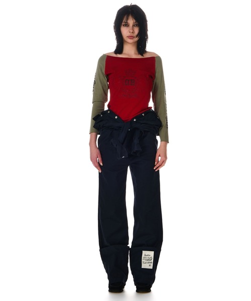 BEEDEN(ビーデン)の「BD EMBLEM FIT L/S TEE(Tシャツ/カットソー・レディース・ネイビー/レッド/グレー・FREE)」の8枚目の写真