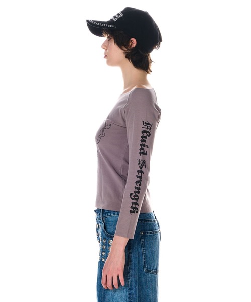 BEEDEN(ビーデン)の「BD EMBLEM FIT L/S TEE(Tシャツ/カットソー・レディース・ネイビー/レッド/グレー・FREE)」の15枚目の写真