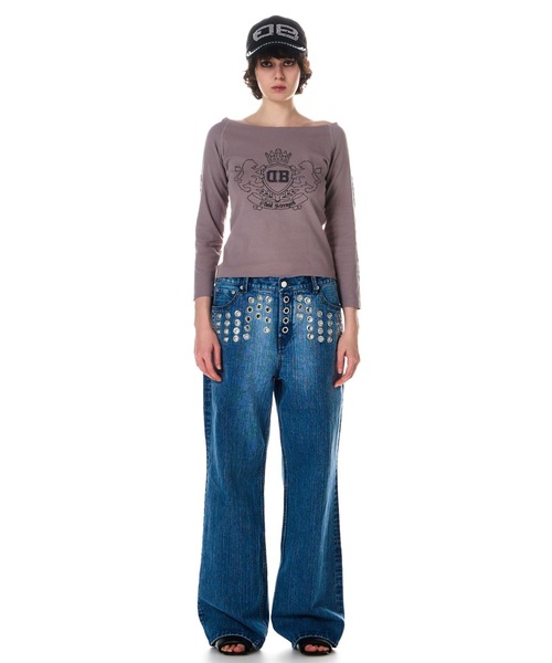 BEEDEN(ビーデン)の「BD EMBLEM FIT L/S TEE(Tシャツ/カットソー・レディース・ネイビー/レッド/グレー・FREE)」の17枚目の写真