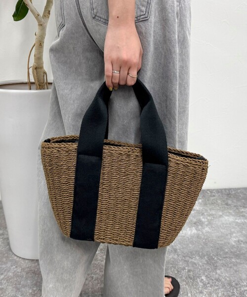 fredy emue（フレディエミュ）の「テープハンドルカゴバッグ（かごバッグ・レディース・ブラック/ブラウン/ベージュ系その他/ブラック系その他・FREE）」の20枚目の写真