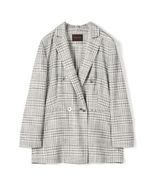 シャドーグレンチェック ダブルブレストライトジャケット（テーラード