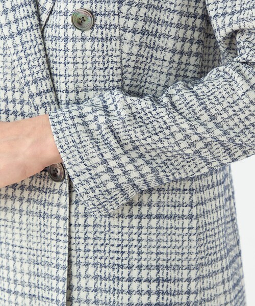 シャドーグレンチェック ダブルブレストライトジャケット（テーラード