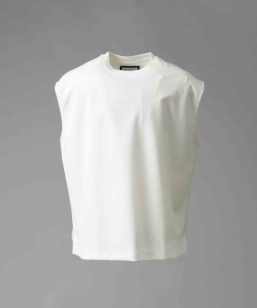 MAISON SPECIAL（メゾンスペシャル）の「《UNISEX》Smashing Light Punch Prime-Over Sleeveless T-Shirt/スマッシングライトパンチプライムオーバースリーブレスTシャツ【MAISON SPECIAL/メゾンスペシャル】（タンクトップ・メンズ・ブラック/チャコールグレー/ホワイト/レッド・0/1/2）」の16枚目の写真