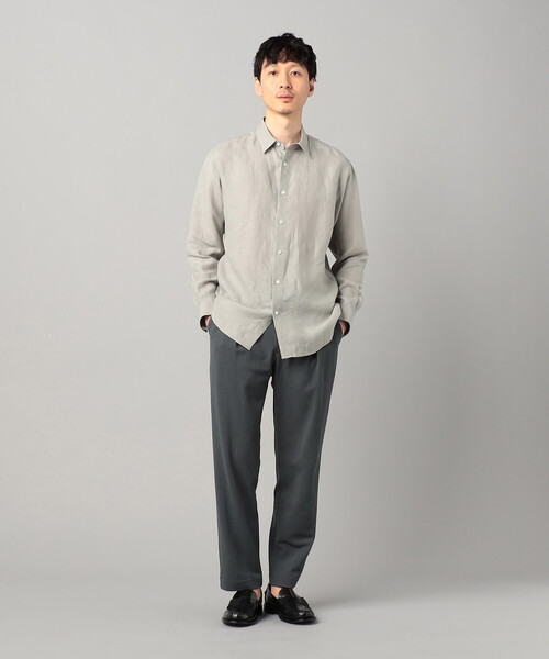 COMME CA MEN(コムサメン)の「〔LIBECO社〕ベルギーリネンブロード レギュラーカラーシャツ(シャツ/ブラウス・メンズ・チャコールグレー/ライトグレー/ブラック・L/M/S)」の5枚目の写真